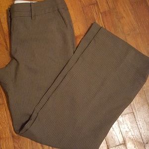 LOFT ann taylor marisa pant; dark gray/pinstripe